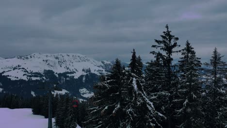 Kitzbüheler-Pisten-Offenbaren-Sich-Hinter-Bäumen