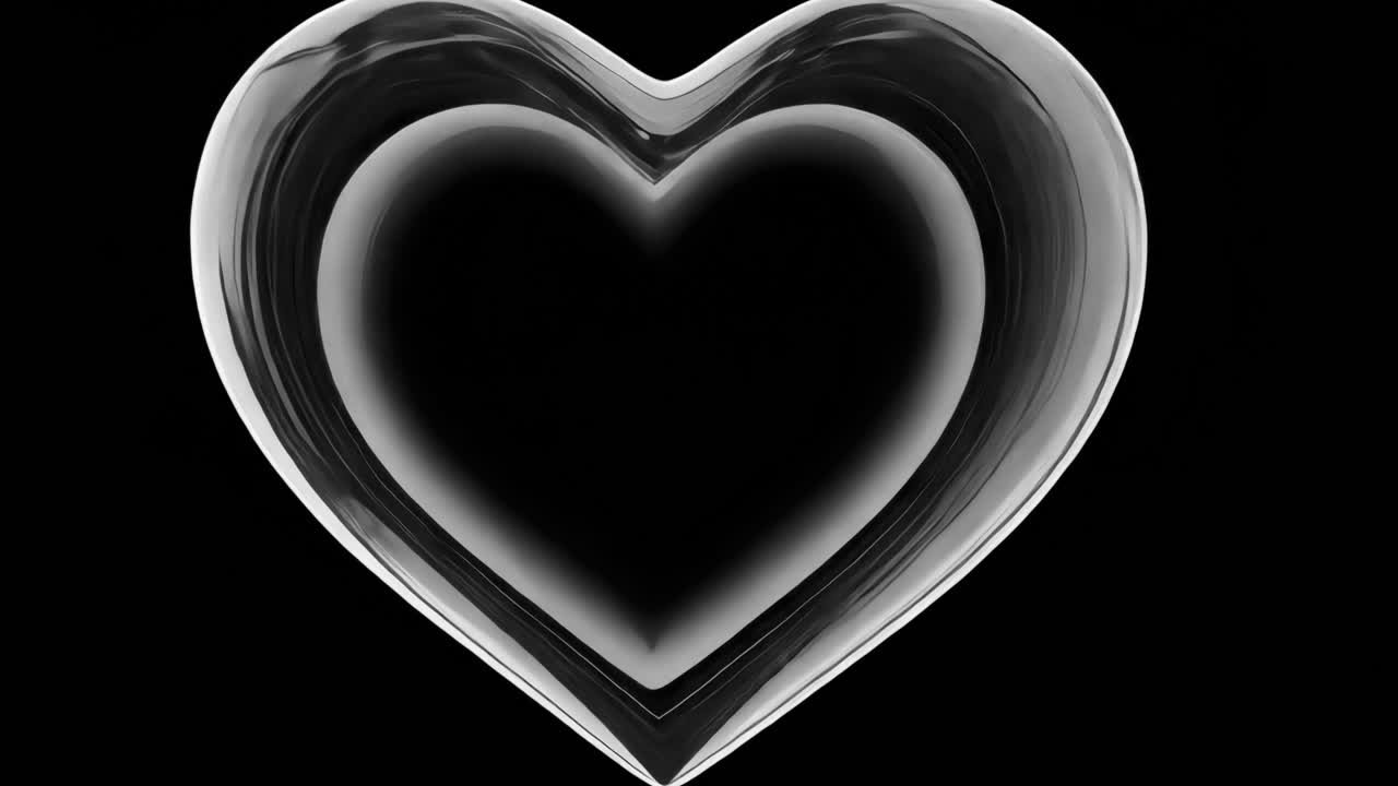Estetisk, transparent, animert hjerte-overlay, transparent 4K-video, alfakanal, ProRes 4444
