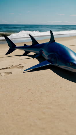 dead shark on the beach