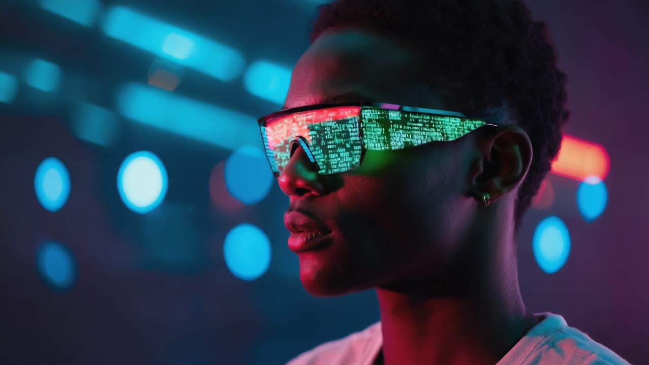 Hacker cyberpunk futuristico