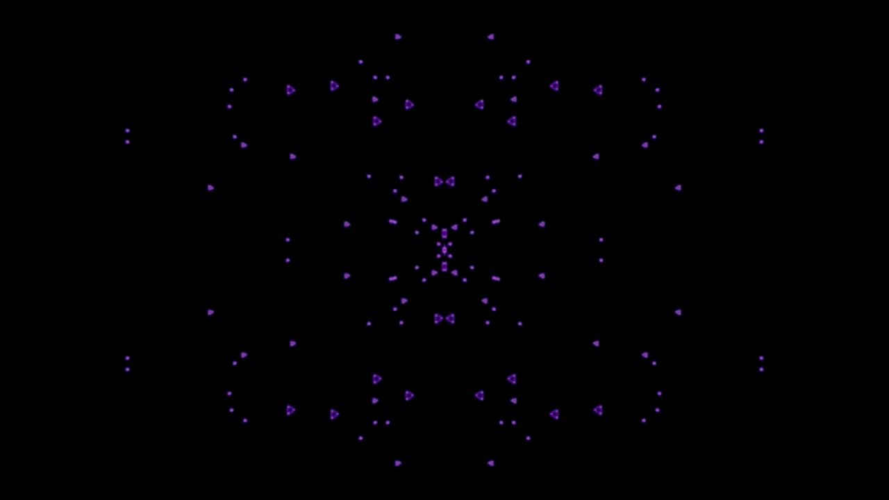Abstract Purple Geometric Pattern Pulsing on Black Background