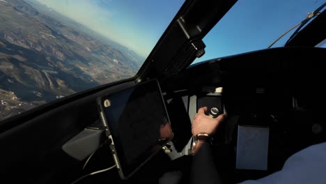 inside a jet cockpit