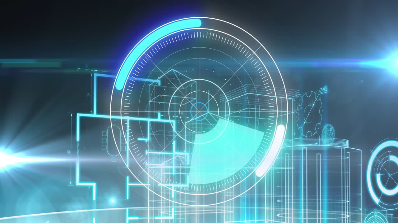 디지털 화면에서 스 ⁇  스캐닝과 데이터 처리의 애니메이션