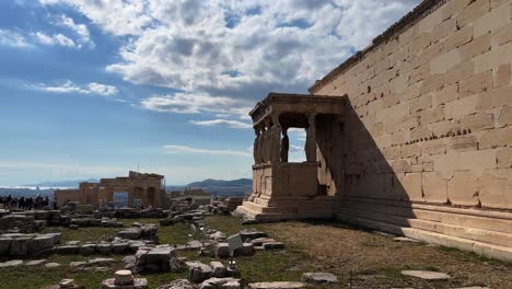 Der-Parthenon-Tempel-Auf-Der-Akropolis-Von-Athen,-Griechenland