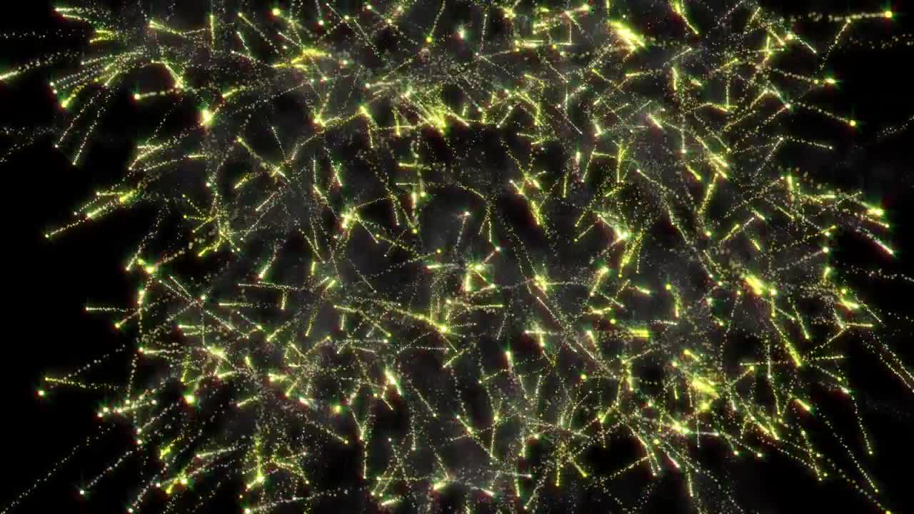 Double Fireworks Explosions filling whole screen