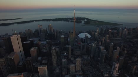 aerial of downtown toronto skyline