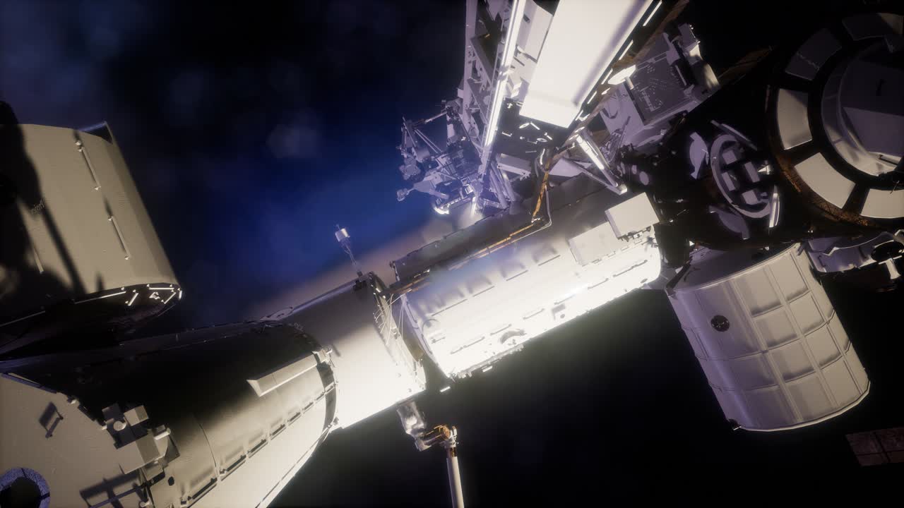 Stazione spaziale internazionale nello spazio