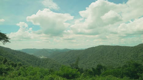 scenic viewpoint in khao yai national park, thailand with forest and valley