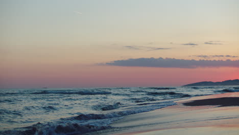 beautiful sunset beach scene