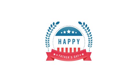 animation of fathers day text moving over white background