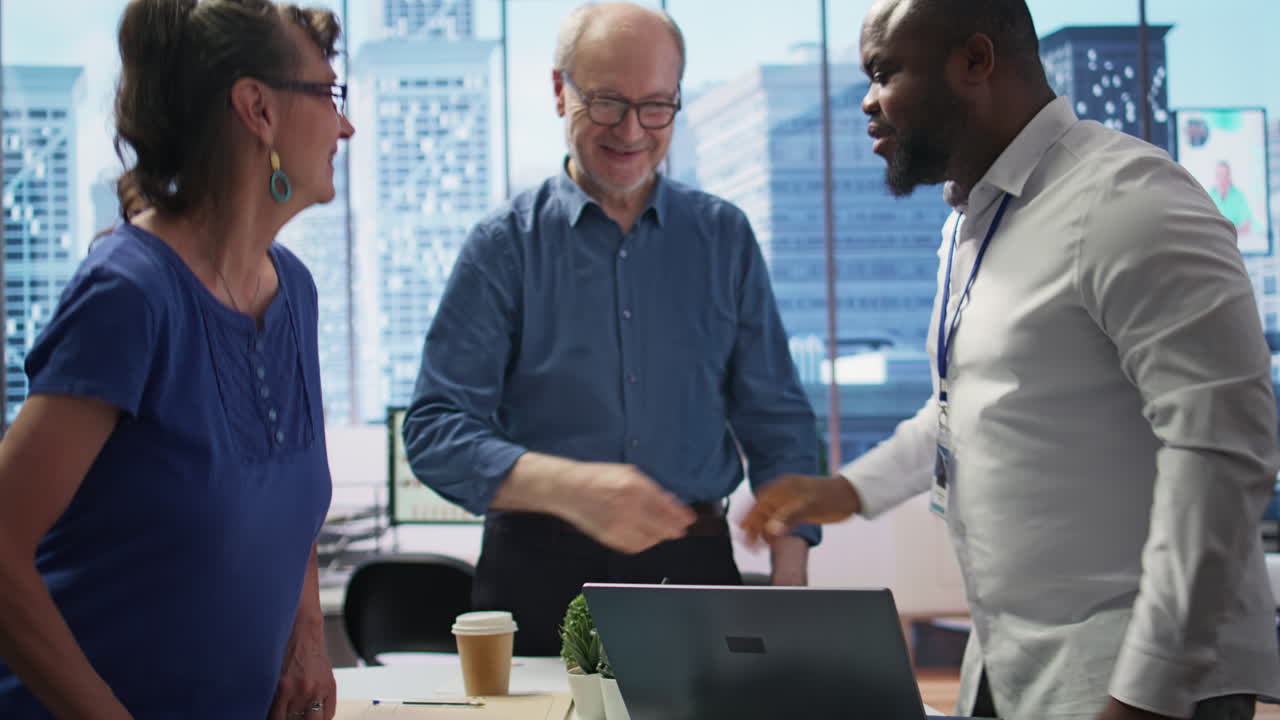 Senior people consulting financial advisor about retirement and pension planning
