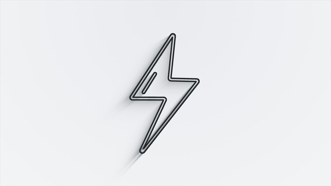 diseño de icono de sombra de línea de medios sociales aislado en fondo blanco. icono web de esquema. gráficos en movimiento.