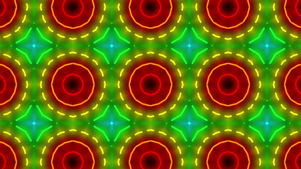 Neon geometric pattern illumination animation motion graphics