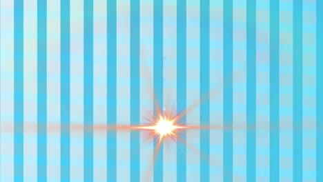 digital animation of spot of light moving against stirpes on blue background