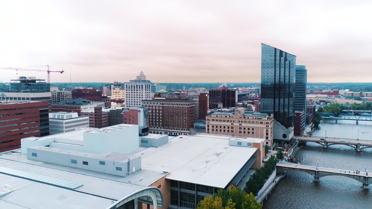 Veduta Aerea Città di Grand Rapids Michigan