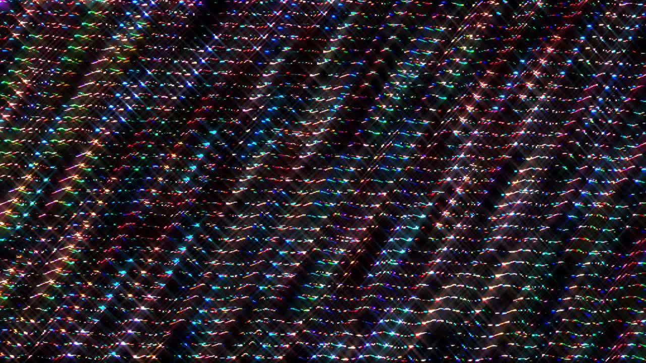líneas brillantes que establecen el movimiento de la onda, coloridas, sobre un fondo negro