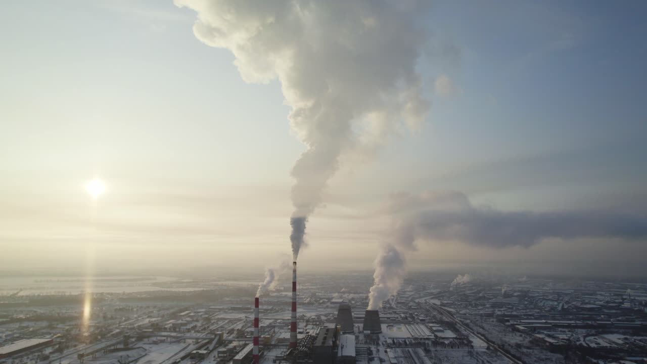 Industrial Plant Emissions in Winter
