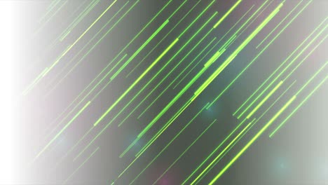líneas de neón verde brillante fondo de movimiento de tecnología abstracta