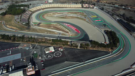 aerial view of the catalunya circuit in barcelona