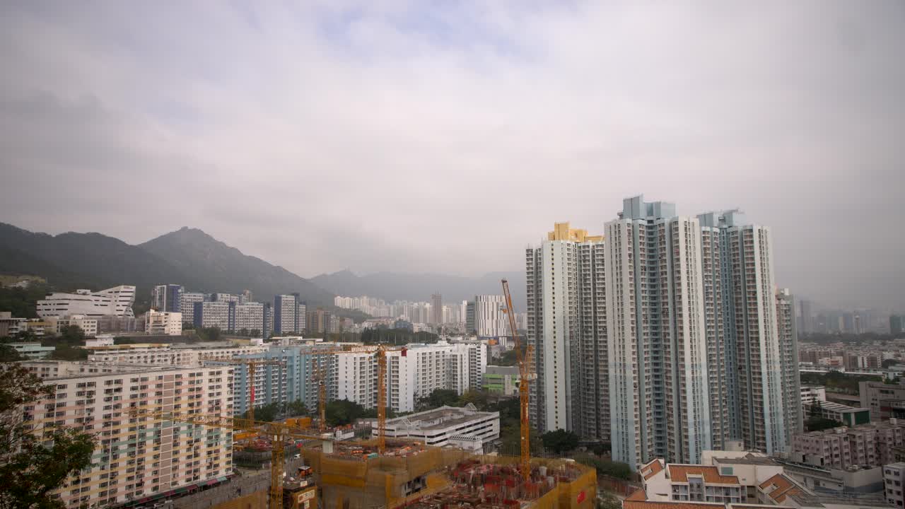 큰 홍콩 타워 블록