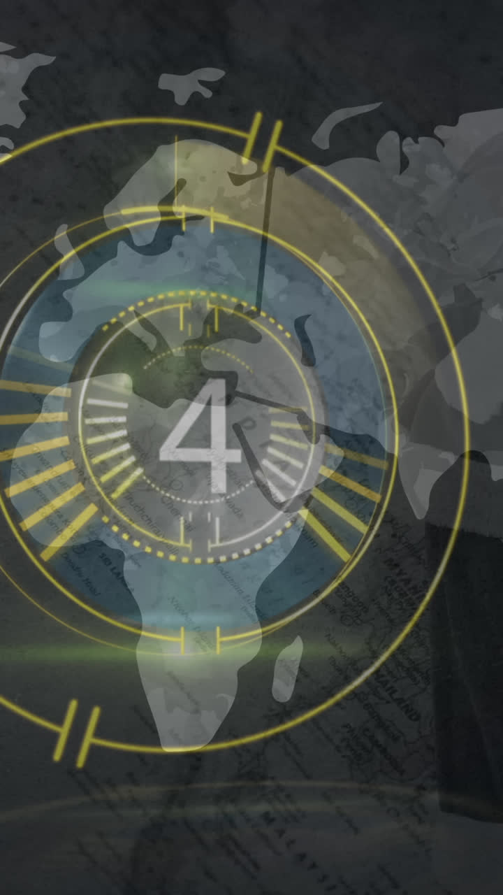 cuenta atrás contra un fondo gris 4k