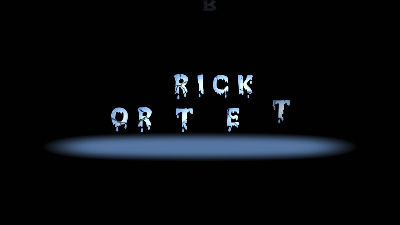 truco o trato con luz azul en degradado negro