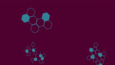 animation of data processing over spots and chemical formula