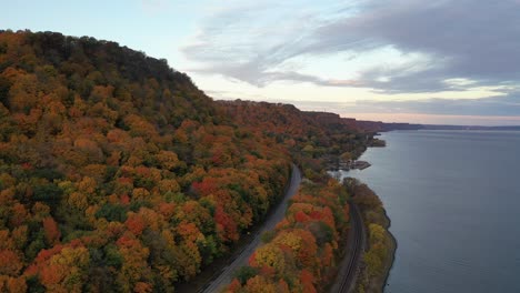 autumn foliage overlooking a scenic river