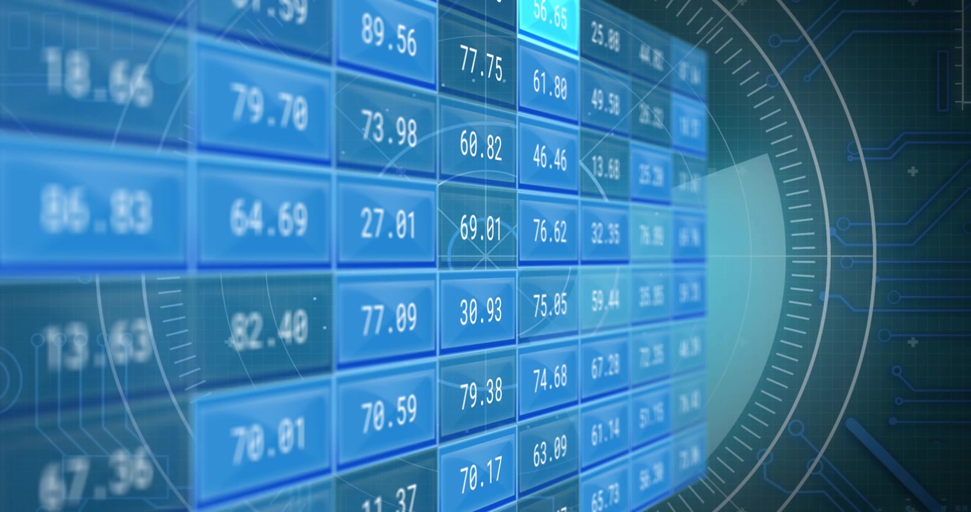 Animation of statistics and financial data processing