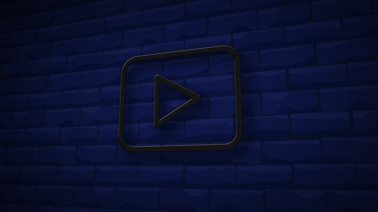 juega el letrero de neón animado. efecto de neón.