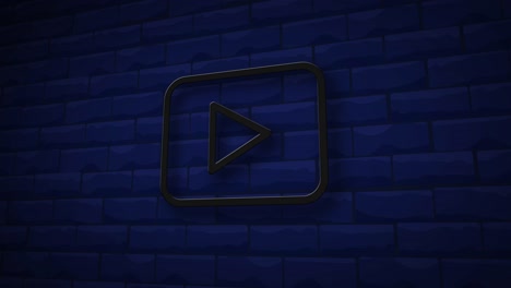 juega el letrero de neón animado. efecto de neón.