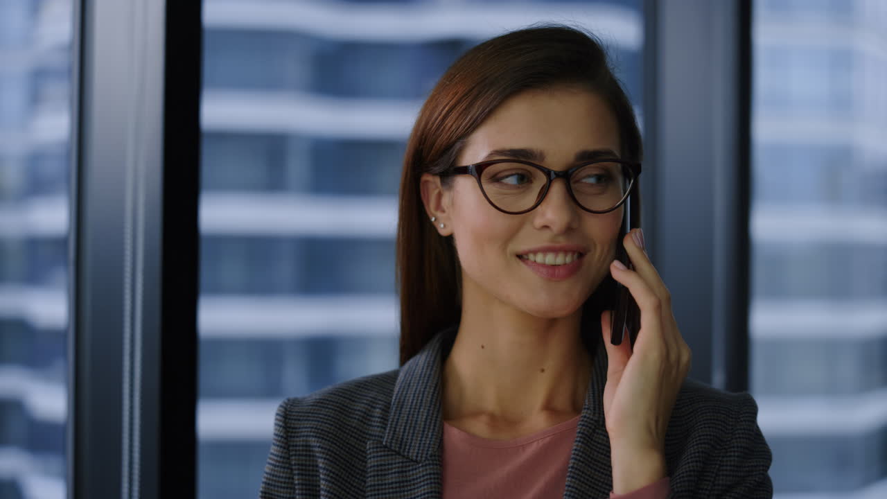 Businesswoman talking on mobile phone