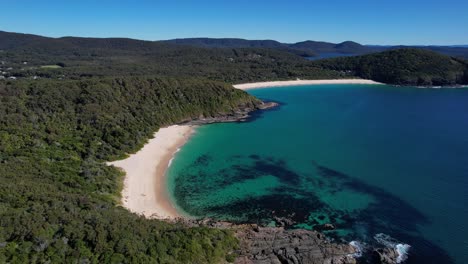 boat beach - seal rocks - mid north coast - new south wales- nsw - australia - slow aerial shot