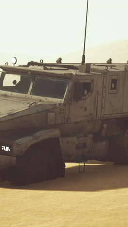 military vehicle in the desert