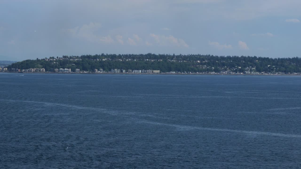 West Seattle viewed from Elliott Bay, Washington.