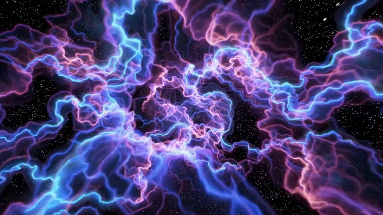 Viaggio attraverso un vibrante tunnel energetico astratto nello spazio