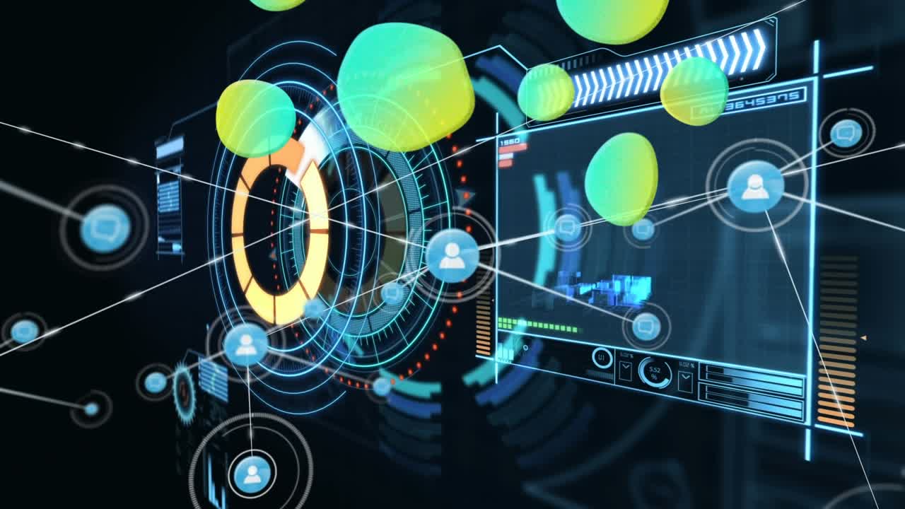 Animation of media icons over scope scanning