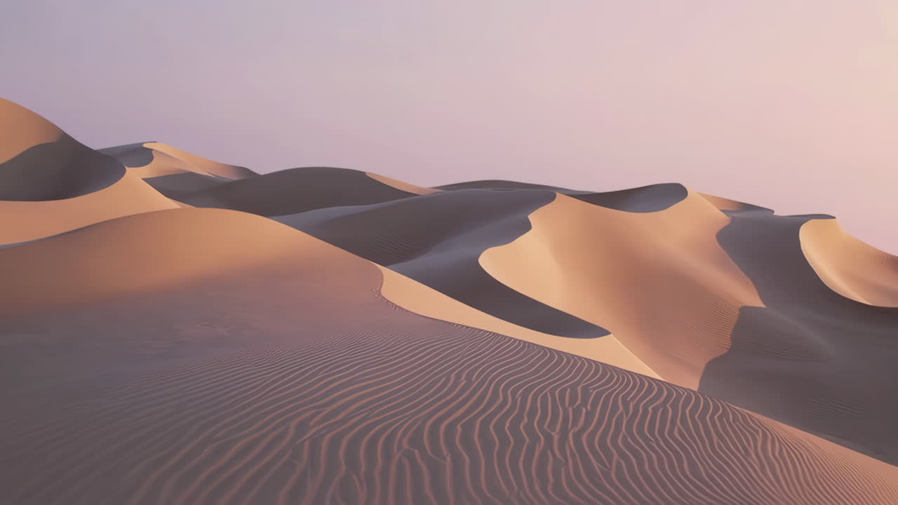 dunas del desierto al amanecer o al atardecer