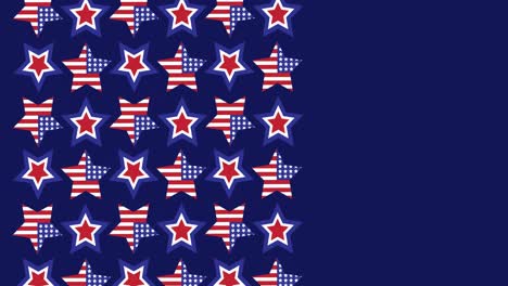 Animación-De-Filas-De-Estrellas-Con-Bandera-Americana-Con-Espacio-De-Copia-Sobre-Fondo-Azul