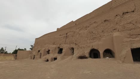 ruins of mud-brick fort, the narin castle in meybod, iran