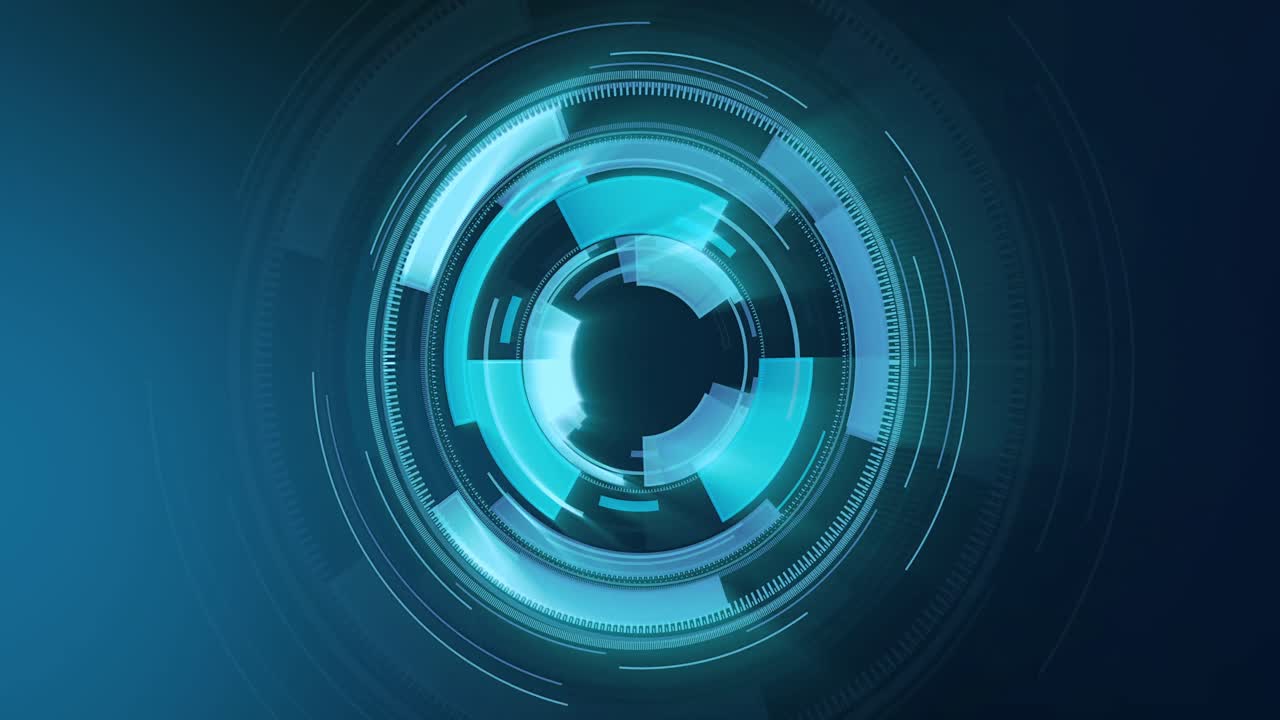 Animation of scopes scanning on blue background