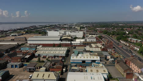 Aerial-view-of-A63-and-Hessle-road-with-industry-and-business-in-the-foreground-in-Hull