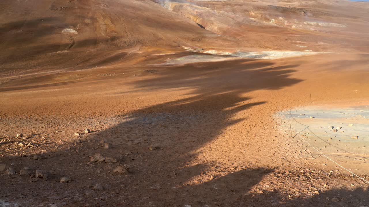 Icelandic Volcanic Landscape: Geothermal Area and Mountains