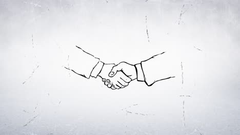 Handshaking-drawn-on-a-white-background