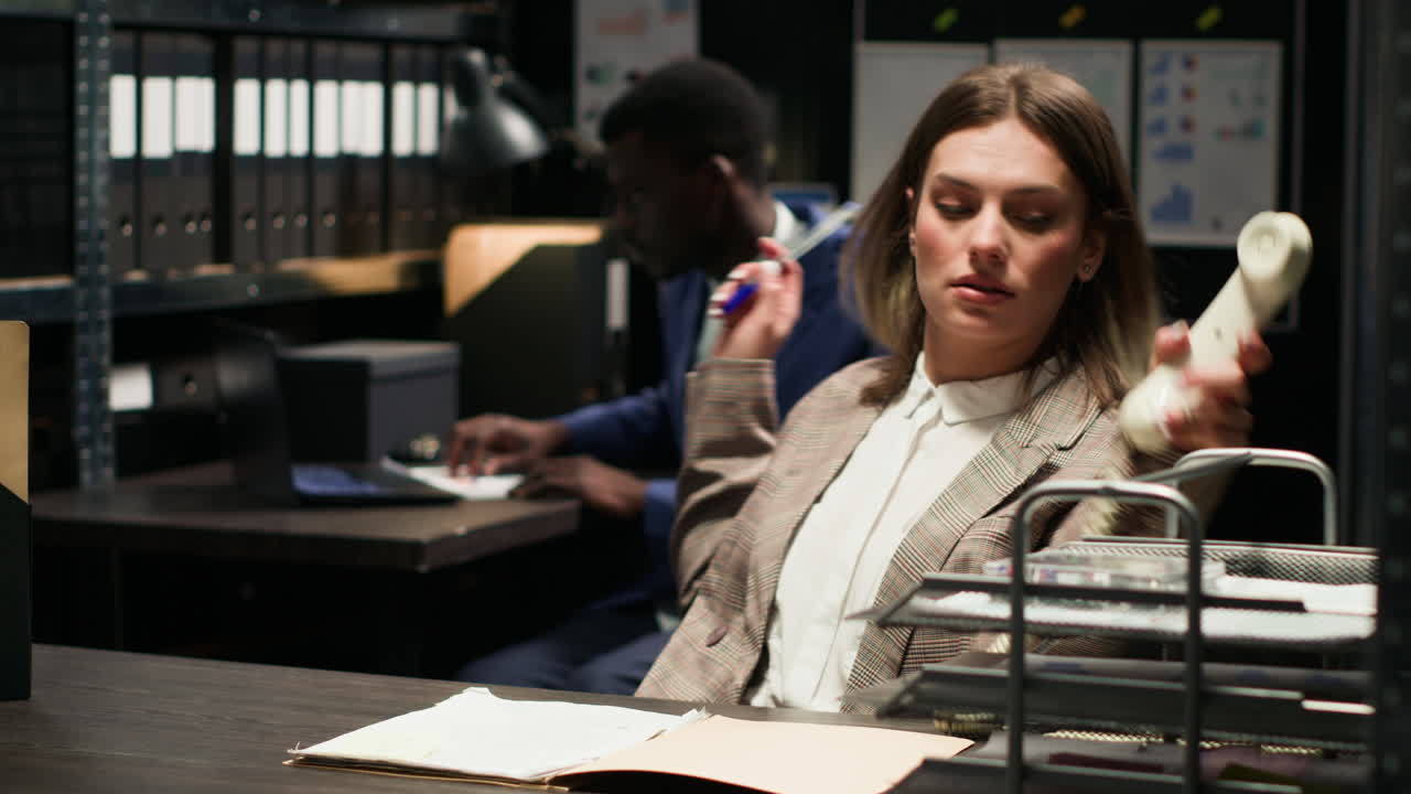 Detectives Working in Office