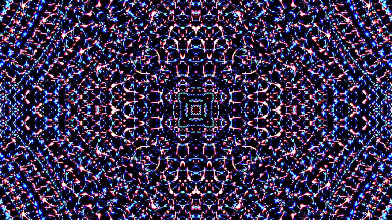 Abstract Kaleidoscope pattern with full colors. Magic mandala. 4k