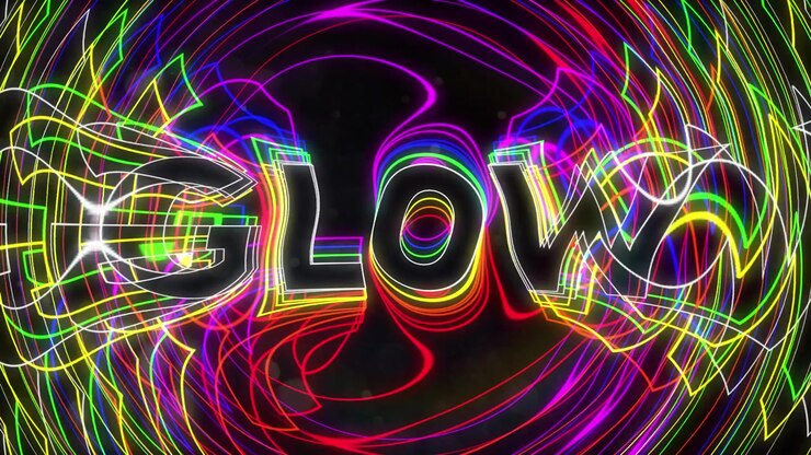 Animated Kinetic Typography Motion Graphics with Colorful Neon Effects