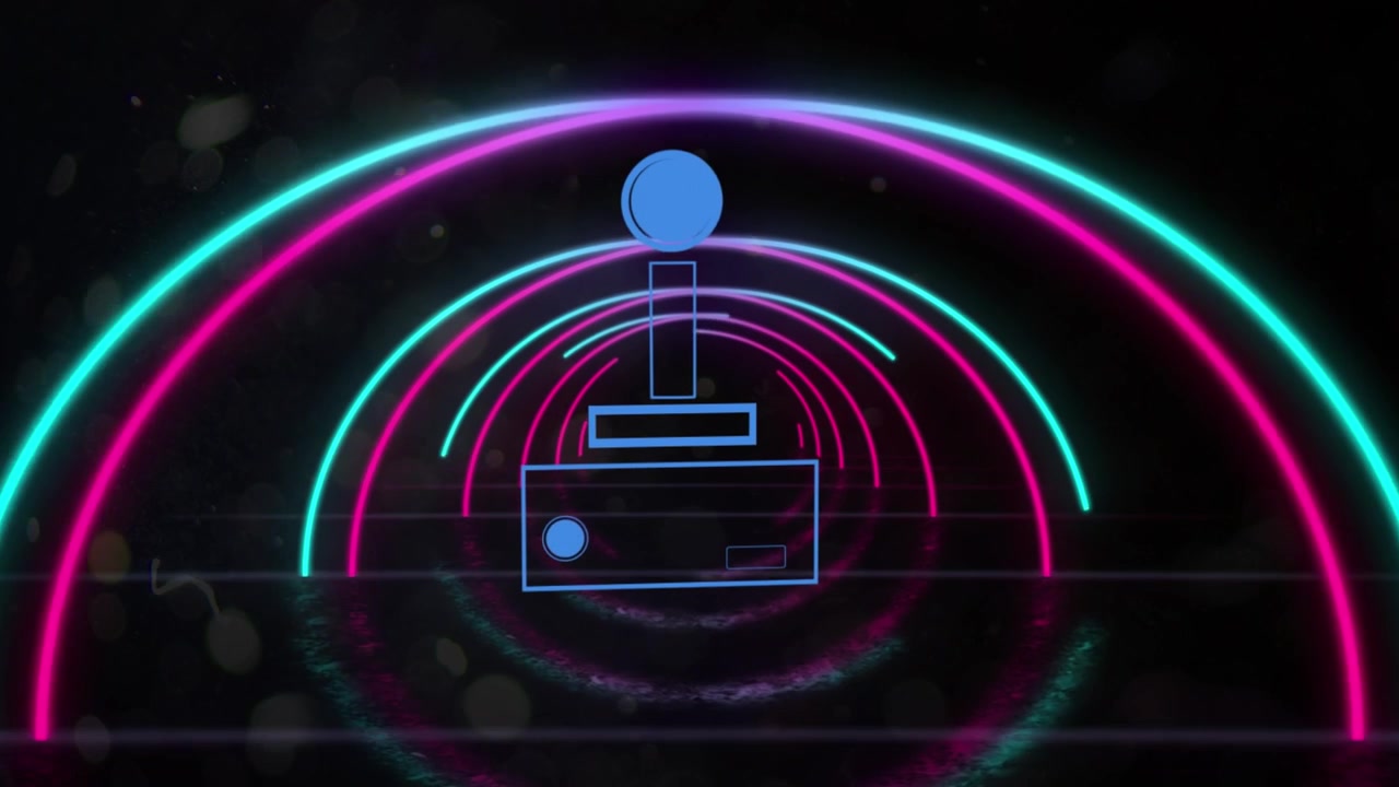 Animation af cirkler over gamepad-ikon.