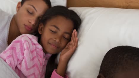 family enjoying free time at home