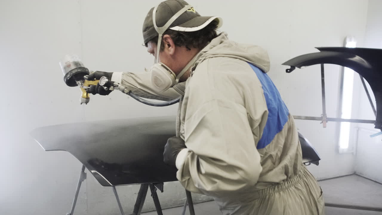 Car Painting in a Body Shop